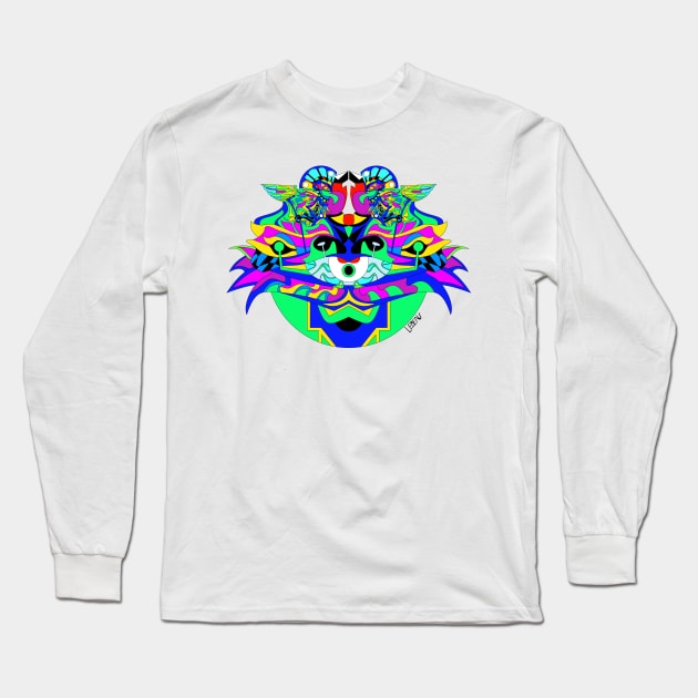 kaiju alebrije in sphinx totonac mexican art ecopop Long Sleeve T-Shirt by jorge_lebeau